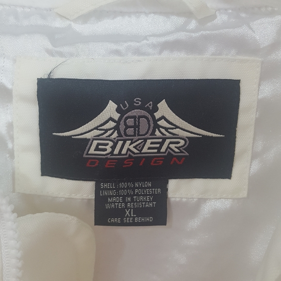 USA Biker Bike Design Reflective Quilted Nylon Zip-Up Jacket - Picture 4 of 9